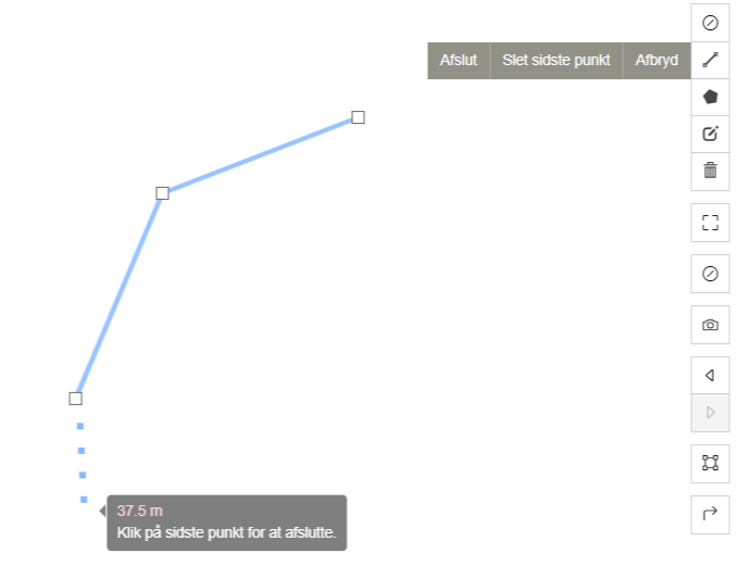 Måling af afstand med flere punkter