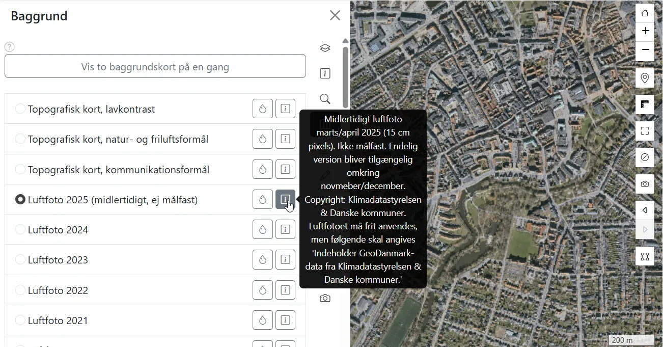Vidi-menuen - info om baggrundskort