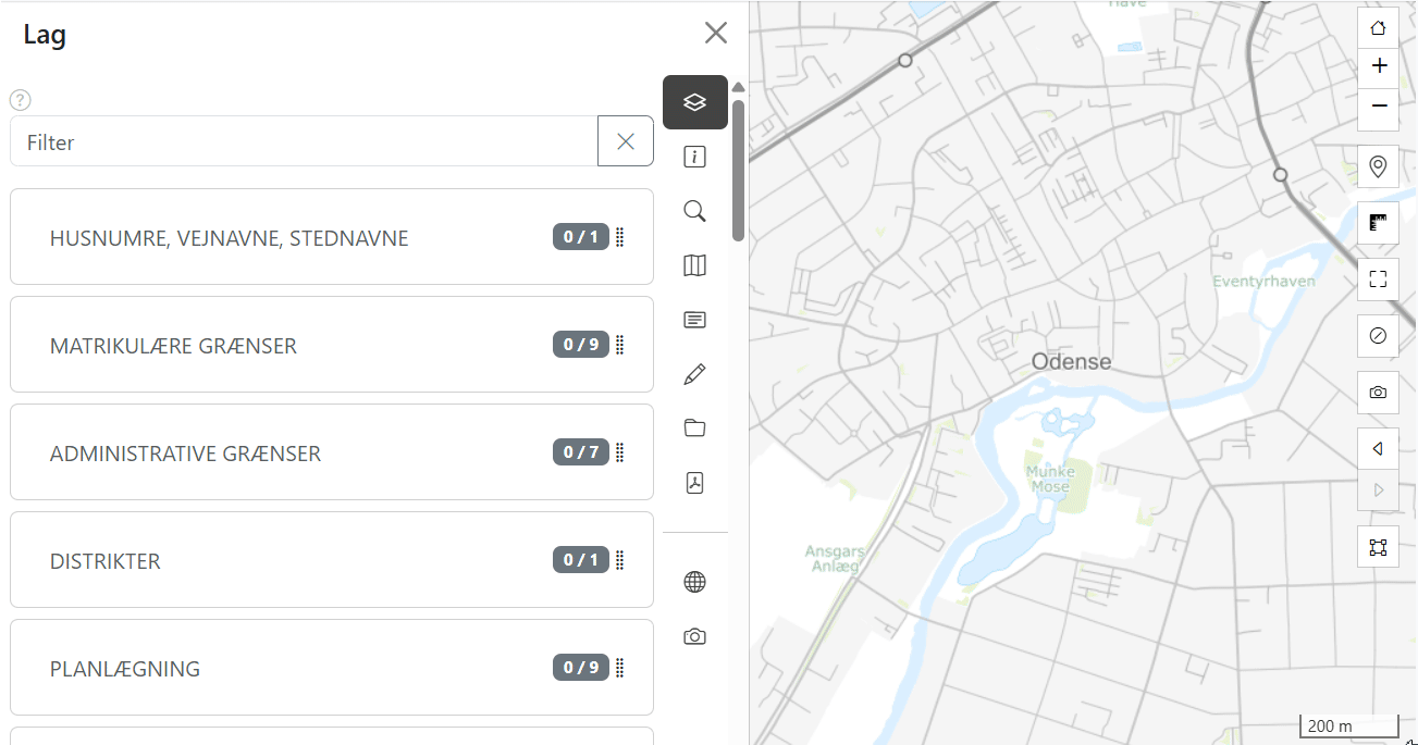 Eksempel på valg af baggrundskort