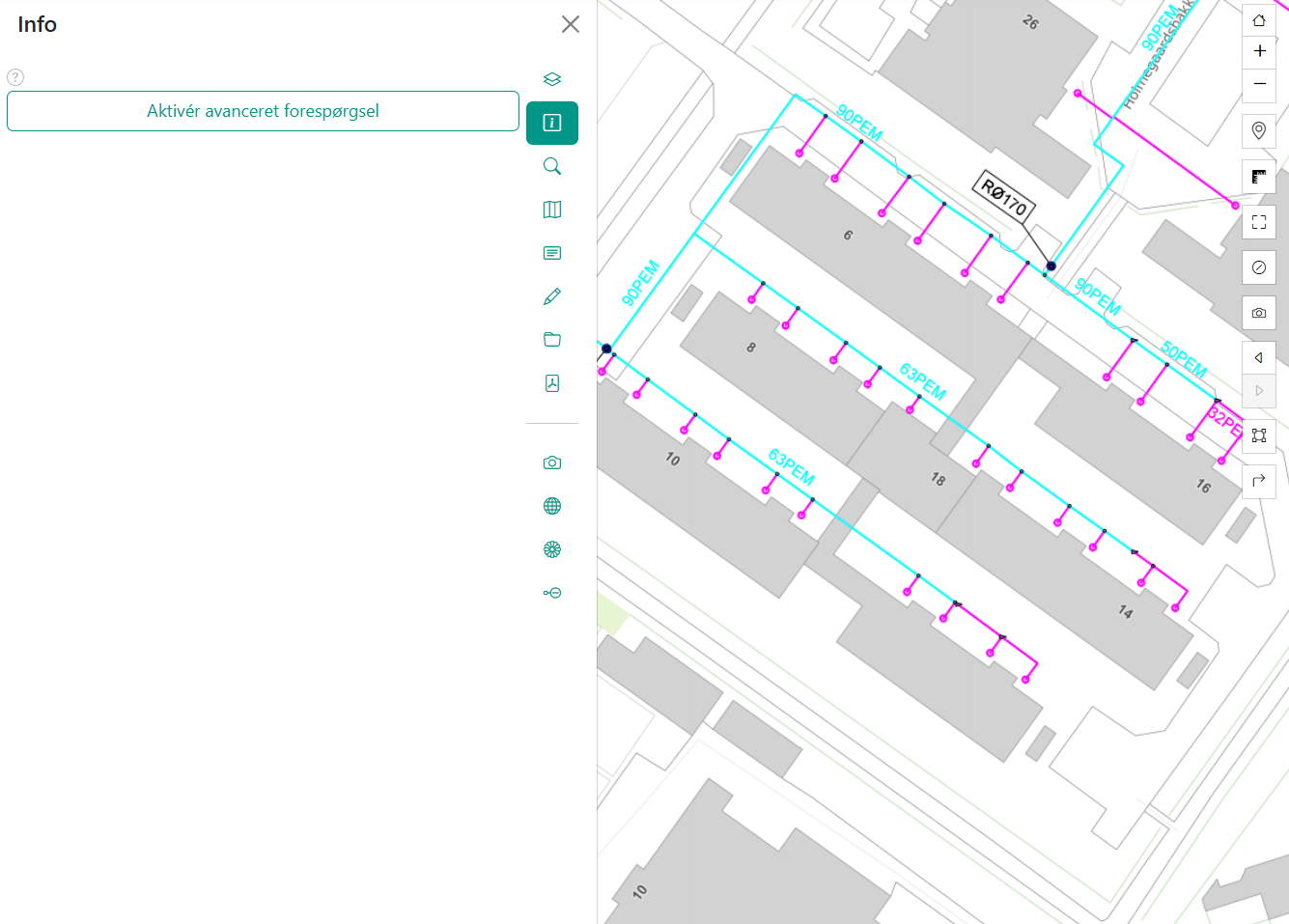 Søge værktøj i Lag-menuen