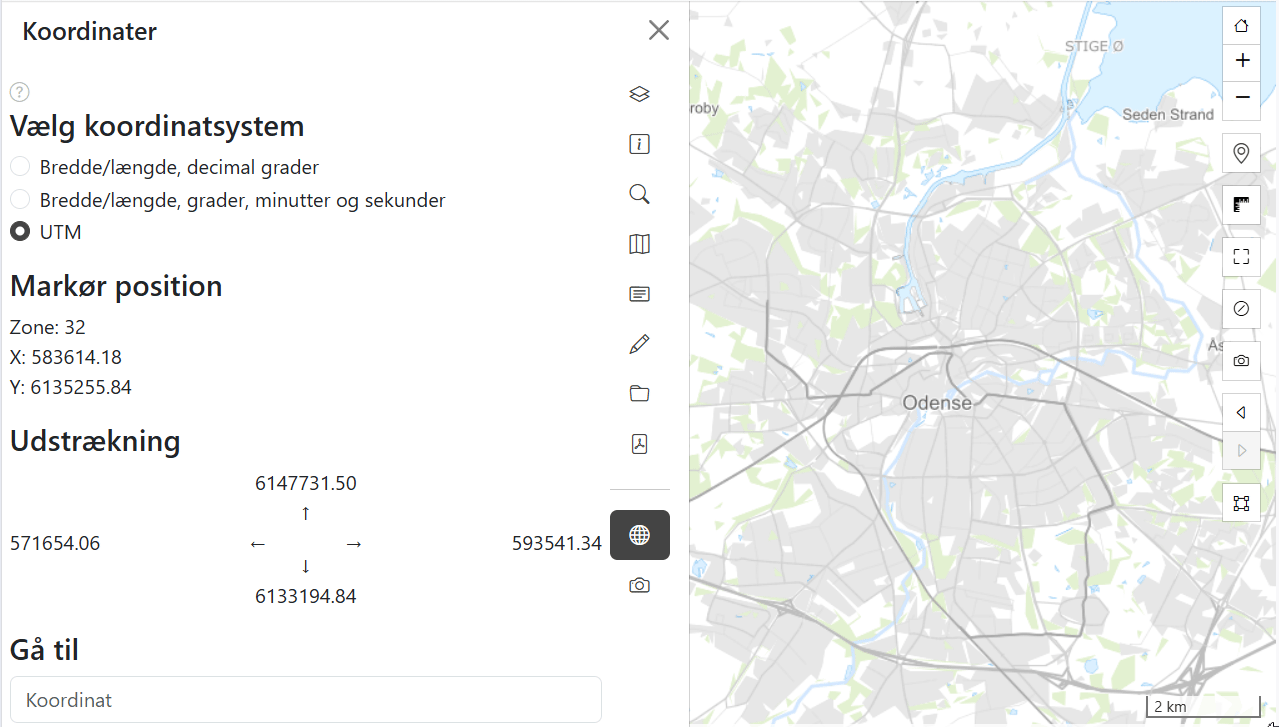 Panorer til koordinater