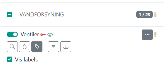Tænd/sluk for labels