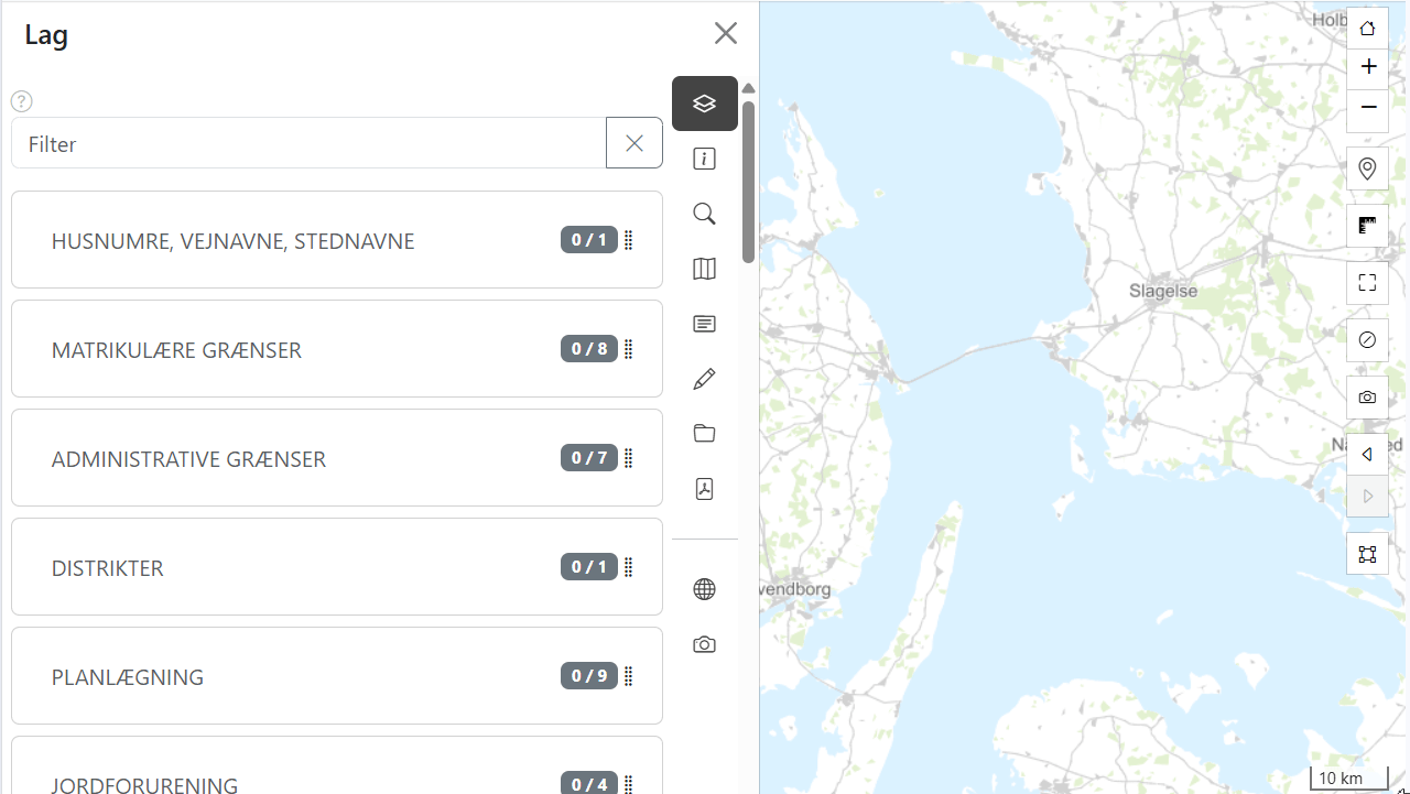Skrå- og gadefoto i Vidi-menuen