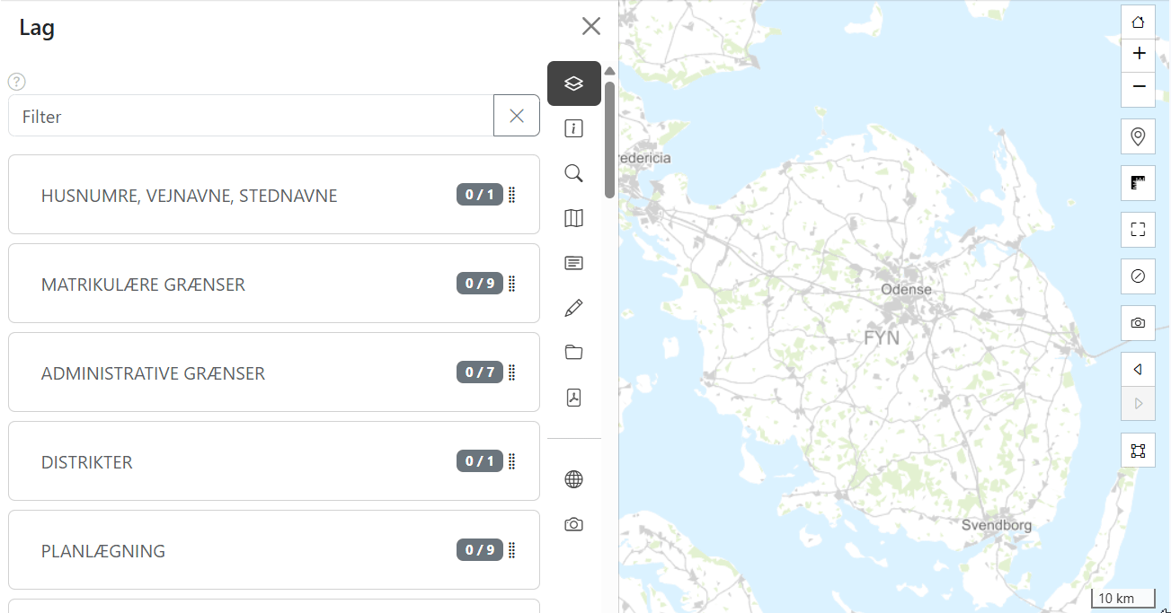 Søgeværktøj i Vidi-menuen