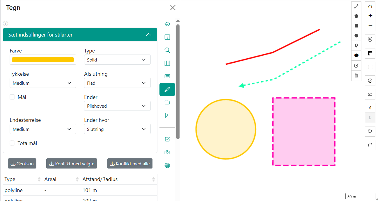 Eksempler på ændring af stilarter